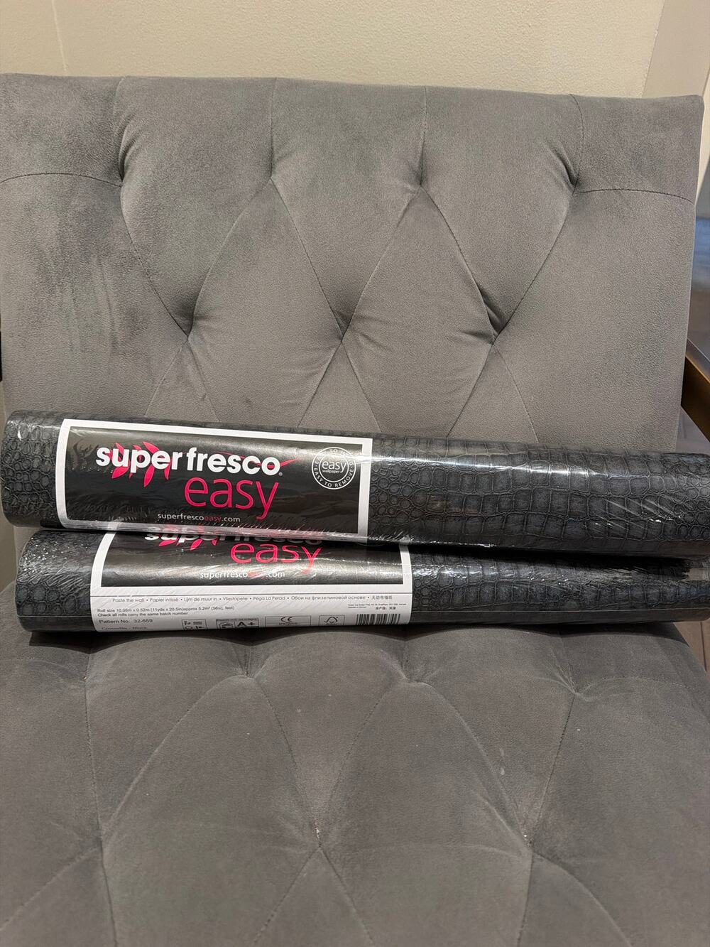 Graham & Brown Superfresco Easy "Crocodile" Textured Wallpaper in Black